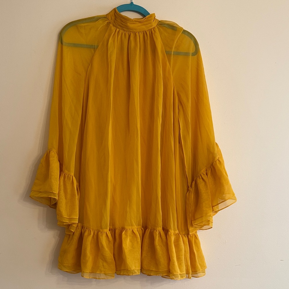 Alice + Olivia Yellow Mini Dress